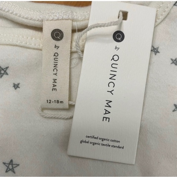 xSOLD Quincy Mae Organic Cotton Hi-Lo Star Top, Gender Neutral, Ivory, High-Low - Picture 3 of 8